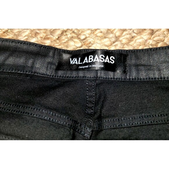 Valabasas Onyx Black Stacked Flare Waxed Jeans Men's Size 29 - Picture 16 of 16